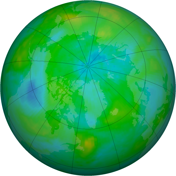 Arctic ozone map for 13 September 1979
